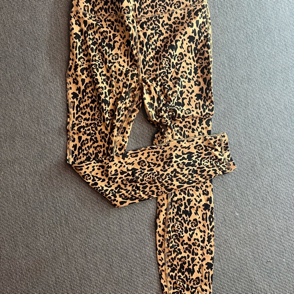 J. Crew Tan and Black Leopard Print Leggings
